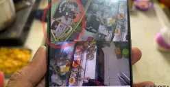 Rekaman cctv JakLingko tabrak beberapa pengendara roda dua di wilayah Cengkareng, Jakarta Barat. (Sumber: Poskota/Pandi Ramedhan)