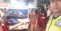 JakLingko tabrak sejumlah kendaraan di wilayah Cengkareng, Jakbar, Jumat, 9 Mei 2025 malam. (Sumber: Dok. Gakkum Polres Jakbar)