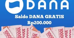 Sekali tap saldo DANA Gratis Rp200.000 bisa jadi milik Anda buktikan sekarang. (Sumber: Poskota/Syania Nurul Lita Baikuni)