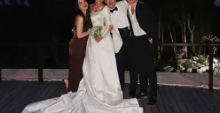 Nino Fernandez dan Steffi Zamora tampil semakin terang-terangan dalam pernikahan Luna Maya dan Maxime Bouttier. (Sumber: Instagram/@steffizamoraaa)
