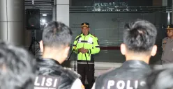 Polres Metro Tangerang Kota melakukan apel malam sebelum gelar patroli Operasi Berantas Jaya 2025 pada Minggu, 11 Mei 2025. (Sumber: Humas Polres Tangerang Kota)