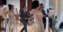 Ari Lasso dan Dearly Djoshua jadi sorotan di pernikahan Maxime Bouttier dan Luna Maya (Sumber: X/@Meta80ki)