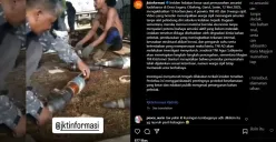 Rekaman viral yang menunjukan warga sipil diduga melakukan penanganan amunisi kedaluwarsa tanpa alat pelindung. (Sumber: Instagram/@jktinformasi)