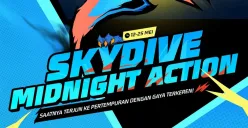 Ikuti Evnt Skydive Midnight Ace sekaligus klaim kode redeem FF. (Sumber: Instagram/freefirebgid)