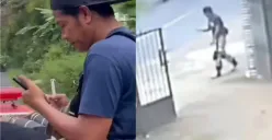 Beredar video petugas Damkar terjatuh dari truk saat menuju lokasi kebakaran rumah di Desa Tumbrep, Kecamatan Bandar, Kabupaten Batang hingga viral di media sosial. (Sumber: Tangkap layar Instagram/@medsoszone)