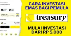 Tangkapan layar cara investasi emas di aplikasi Treasury. (Sumber: YouTube/@Pemburu Cuan)