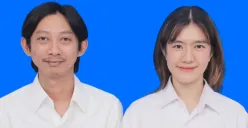 Yono Bakrie dan Vini Caroline dalam unggahan foto berlatar biru yang memicu spekulasi pernikahan. (Sumber: Instagram/@yonobakrie)