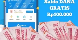 Dapatkan saldo DANA Gratis Rp100.000 tanpa modal masuk dompet elektronik. (Sumber: Poskota/Syania Nurul Lita Baikuni)