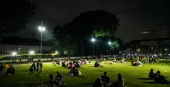 Ilustrasi taman di Jakarta. (Sumber: Poskota/Bilal Nugraha Ginanjar)
