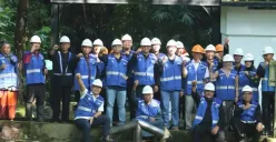 Ketua DPRD Kabupaten Bogor, Sastra Winara seusai menyaksikan kerja sama perluasan layanan air bersih di Instalasi Ciburial PDAM Kabupaten Bogor, Ciomas, Bogor. (Sumber: Dok. DPRD Kabupaten Bogor)