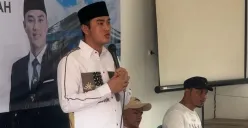 Anggota Komisi IV DPRD Provinsi Jawa Barat, Abdul Karim, saat sosialisasi Perda No.4 Tahun 2018 tentang Penyusunan Pergub Perlindungan dan Pemberdayaan Petani di Desa Sukamaju, Kecamatan Pagelaran, Kabupaten Cianjur. (Sumber: Dok. Pribadi)