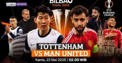 Jadwal Final Liga Europa 2025 Manchester United vs Tottenham Hotspur. (Sumber: Vidio)