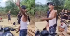 Seorang pria menghina Presiden RI Prabowo Subianto dan menentang TNI-POLRI. (Sumber: Tangkap Layar Instagram/@medsoszone)