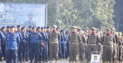 Apel HUT ke-75 Satpol PP dan ke-63 Satlinmas di Lapangan Upacara Raden Aria Yudha Negara, Kabupaten Tangerang, Senin, 19 Mei 2025. (Sumber: Dok. Pemkab Tangerang)