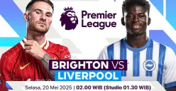 Link live streaming Brighton vs Liverpool. (Sumber: Vidio)