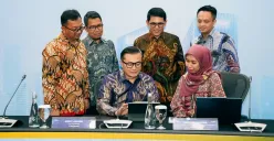 Mandiri Economic Outlook Q2 2025 bertajuk Building Resillience in the Midst of Global Turbulence di Jakarta, Senin, 19 Mei 2025.