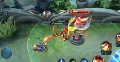 Turet dengan energy shield di early game MLBB mode ranked normal. (Sumber: Istimewa)