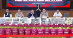 Potret pengungkapan kasus sindikat oplosan gas LPG subsidi di wilayah Jakarta. (Sumber: Humas Polri)