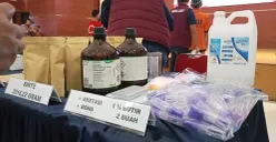 Barang bukti narkoba yang diamankan Satuan Reserse Narkoba Polres Metro Bekasi. Tembakau sintetis menjadi jenis yang paling banyak mendominasi. (Sumber: Poskota/Nurpini Aulia Rapika)