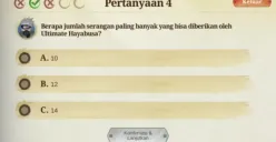 Hayabusa MLBB dalam Event Akademi Ninja x Naruto Skill ultimate Hayabusa menjadi bahan pertanyaan populer dalam kuis karena keunikannya dalam menghabisi musuh dengan cepat dan presisi.