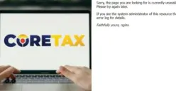 Pengguna mengalami kendala saat mengakses sistem Coretax pada situs pajak.go.id, 23 Mei 2025. Error "An Error Occurred" menjadi keluhan massal wajib pajak di media sosial. (Sumber: Dok/Coretax)