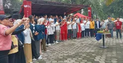 Suasana acara peringatan hari lansia nasional di Sentra Pangudi luhur Bekasi di Jlalan HM Joyo Martono No.19, Bekasi Timur, Kota Bekasi, Minggu, 25 Mei 2025. (Sumber: Poskota/Nurpini Aulia Rapika)
