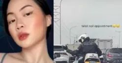 Potret Celeste Anastasia yang viral karena pakai patwal untuk kejar jadwal nail art. (Sumber: Istimewa)