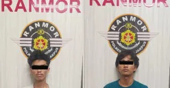 Tim Buser Presisi Unit VI Ranmor Satreskrim Polres Metro Jakarta Pusat menangkap dua pelaku jambret sadis berinisial RO 26 tahun dan DWP 23 tahun. (Sumber: Polres Metro Jakarta Pusat)