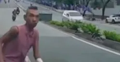 Pria di Tanah Abang yang menabrakkan diri ke mobil diduga ODGJ (Sumber: VT: Irawantorokossik)