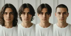 Hasil edit foto pakai prompt Gemini AI dengan konsep ubah gaya rambut pria. (Sumber: Gemini AI)