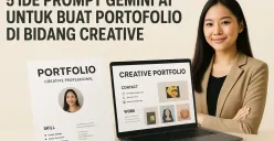 Contoh prompt untuk bikin portofolio creative di Gemini AI (Sumber: AI)