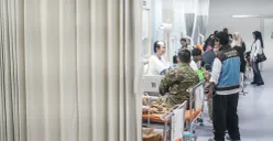 Korban ledakan SMAN 72 Jakarta dilarikan ke IGD RS Islam Cempaka Putih, Jakarta Pusat, Jumat, 7 November 2025. (Sumber: Poskota/Bilal Nugraha Ginanjar)