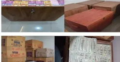 Barang bukti yang diamankan kasus peredaran uang palsu modus penggandaan uang. (Sumber: Polda Banten)