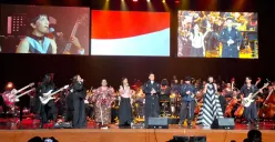Pertunjukan orkestra Perayaan Kebangsaan bertajuk Satoe Indonesia di Taman Ismail Marzuki, Cikini, Jakarta Pusat, Sabtu, 8 November 2025. (Sumber: Poskota/Angga Pahlevi)