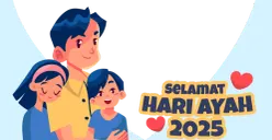 Twibbon dan ucapan Hari Ayah Nasional 2025. (Sumber: Bingkai.id)