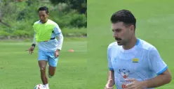 Potret pemain Persib Bandung, Beckham Putra Nugraha (kiri) dan Frans Putros (kanan). (Sumber: Persib)