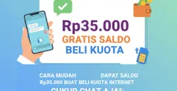 Ilustrasi cara klaim saldo Rp35.000 gratis guna membeli paket kuota internet. (Sumber: Dok/Gemini AI)