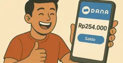 Ilustrasi klaim saldo DANA gratis. (Sumber: Poskota/ChatGPT)
