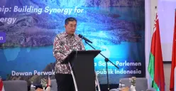 Ketua BKSP DPD RI, Gusti Farid Hasan dalam Forum Membangun Sinergi untuk Pariwisata Berkelanjutan dan Energi Baru Terbarukan di KEK Mandalika, Lombok Tengah, Rabu, 12 November 2025. (Sumber: Dok. DPD RI)