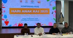 Konferensi pers Keuskupan Agung Jakarta (KAJ) di Gereja Katedral, Jakarta Pusat, Jumat, 14 November 2025. (Sumber: Poskota/Pandi Ramedhan)