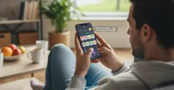 Ilustrasi seseorang mengerjakan microtask di smartphone untuk mendapatkan penghasilan tambahan tanpa modal. (Sumber: Gemini AI)