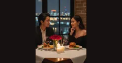 Edit Foto Dinner Mewah Bareng Pasangan dengan View City Light Pakai Gemini AI (Sumber: TikTok/mr.lavilla01)