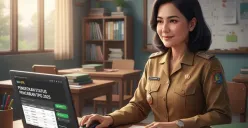 Ilustrasi pengecekan status pencairan TPG 2025. (Sumber: Gemini AI)