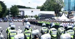 Apel Gelar Pasukan Operasi Zebra Jaya 2025 di Lapangan Presisi Ditlantas Polda Metro Jaya, Senin, 17 November 2025. (Sumber: Dok Humas Polda Metro Jaya)