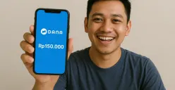 Ilustrasi mendapatkan saldo DANA gratis melalui aplikasi penghasil uang. (Sumber: Poskota/ChatGPT)