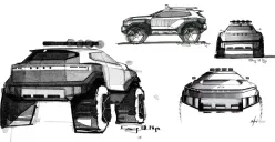 Sketsa teaser CRATER Concept jelang debutnya di media day AutoMobility LA 2025. (Sumber: Dok Hyundai)