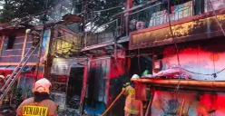 Kebakaran yang melanda kios kafe di wilayah Tamansari, Jakarta Barat. (Sumber: Istimewa)