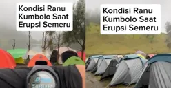 Ilustrasi pendaki yang tertahan di area Ranu Kumbolo Gunung Semeru. (Sumber: Instagram/@mountnesia)
