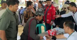 Ratusan warga adat Suku Baduy di Lebak, saat mengikuti cek kesehatan gratis. (Sumber: Dinkes Lebak)
