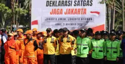 Apel pembentukan Satgas Jaga Jakarta di Balai Kota DKI Jakarta, Jumat, 21 November 2025. (Sumber: Pemprov Jakarta)